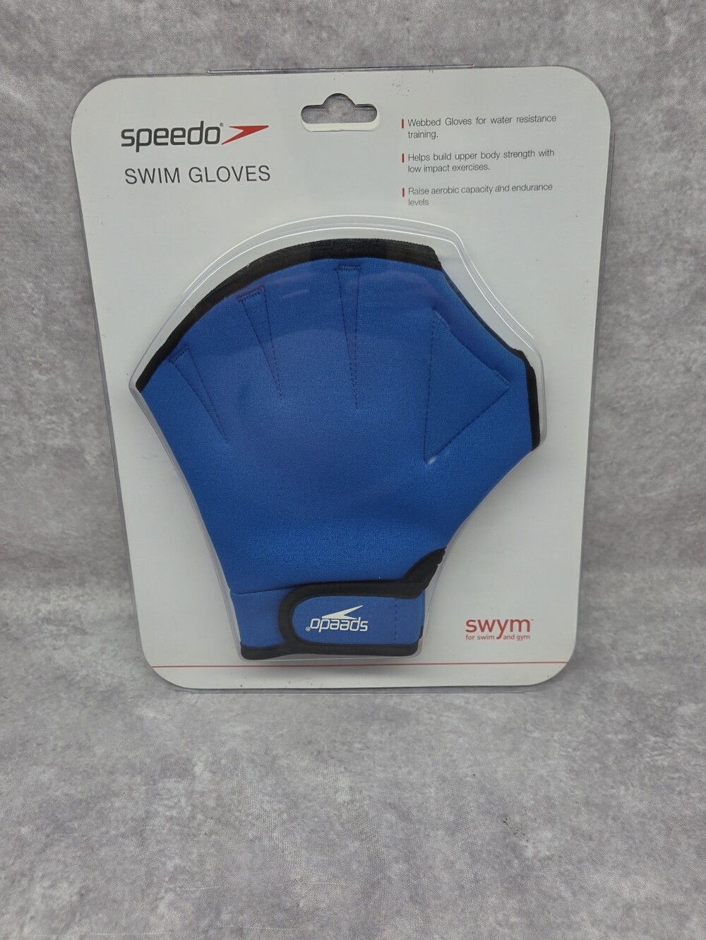 Speedo unisex adult Swim Training Fitness aquatic gloves, Royal, Medium Royal
